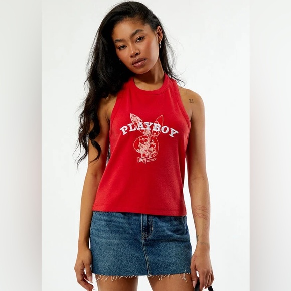PLAYBOY Tops - NWT! Playboy By PacSun Tank Top - Size Large - NEW! summer tops shirts red shirt